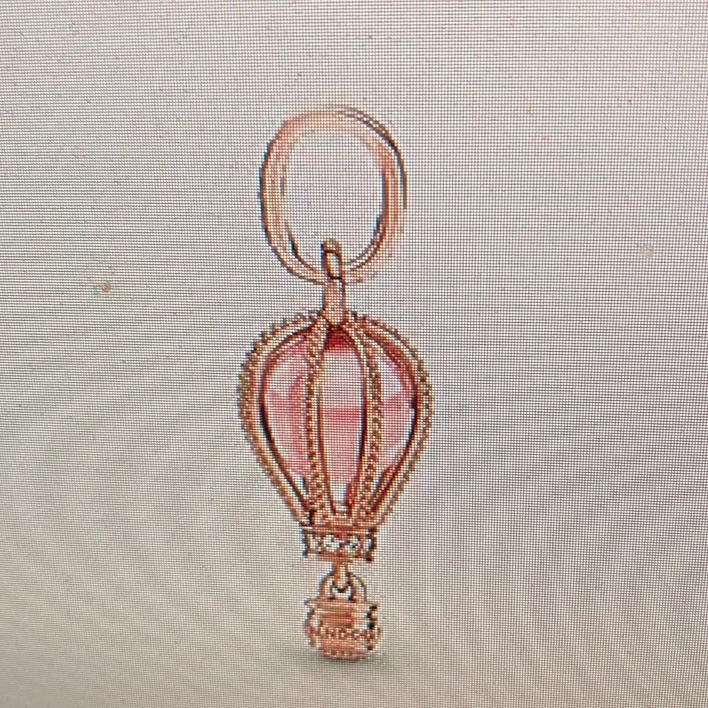Pandora Rose and Pink Hot Air Balloon Necklace Charm